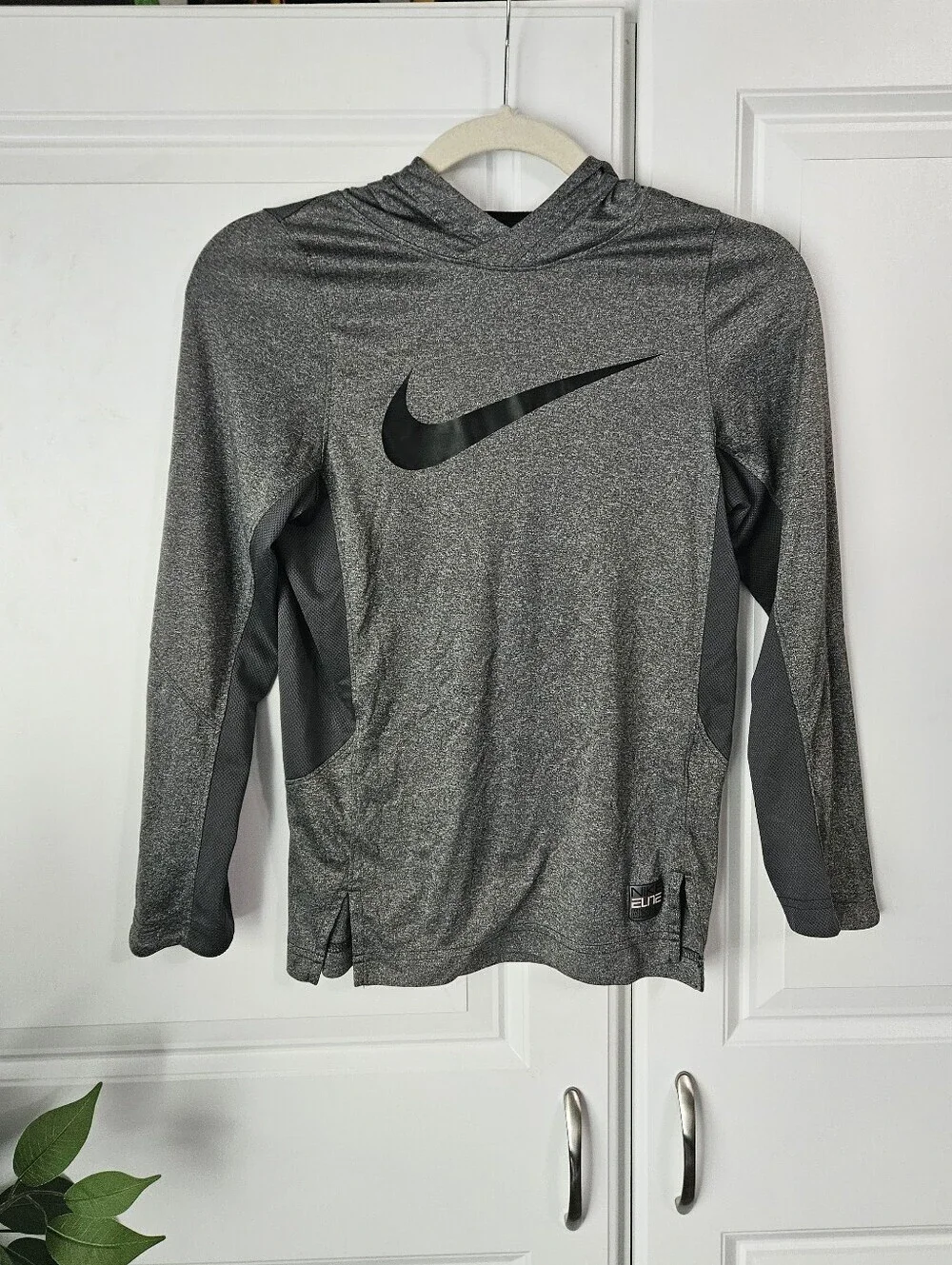 Nike Gray Dri-FIT Hoodie with Swoosh